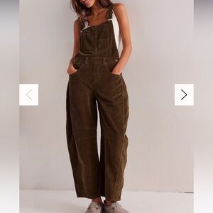 Free People Good Luck Cord Overalls